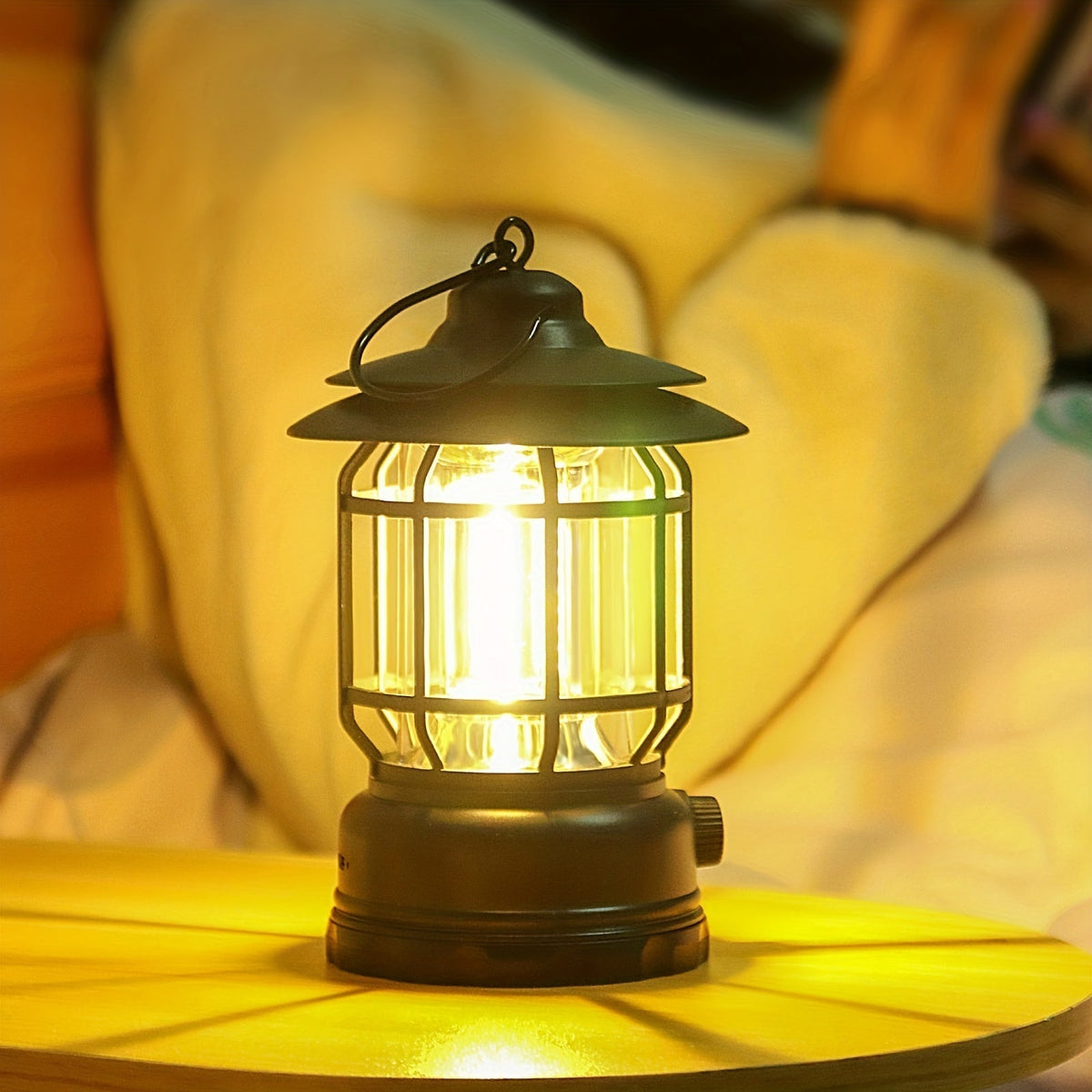 Rechargeable Lamp with Touch Dimming and Water-Resistant Retro Design - view 3