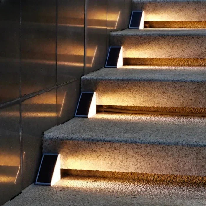 Stair Light with Solar Panel and Weatherproof Design for Outdoor Steps