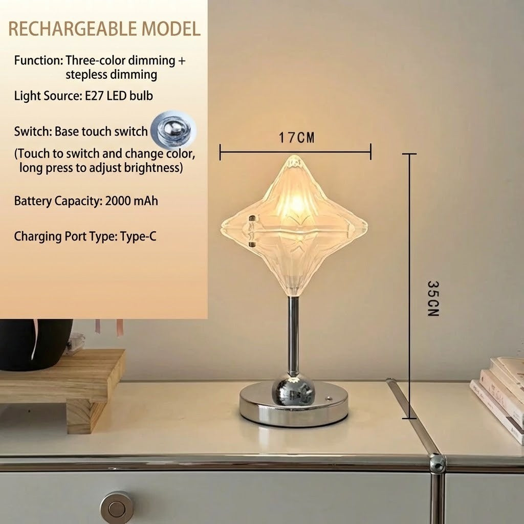 Rechargeable Table Lamp with Star Design and Touch Control - view 5