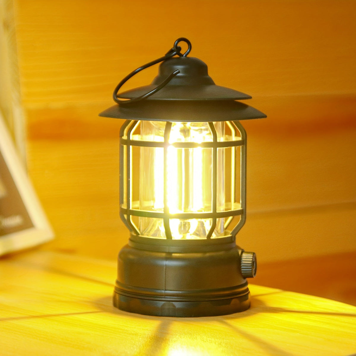 Rechargeable Lamp with Touch Dimming and Water-Resistant Retro Design - view 2