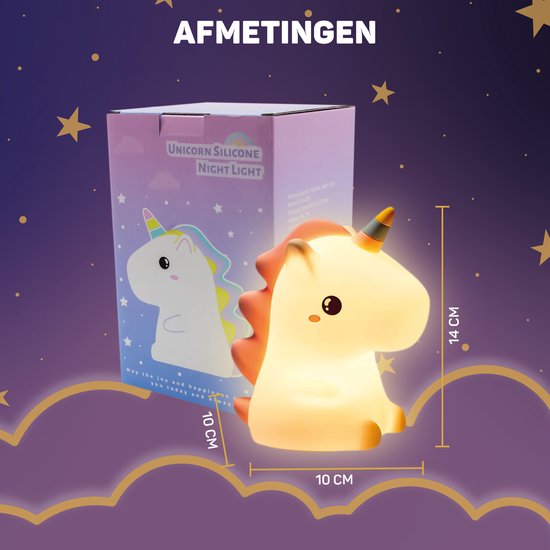 Night Light with Unicorn Design and USB Rechargeable Battery - view 2