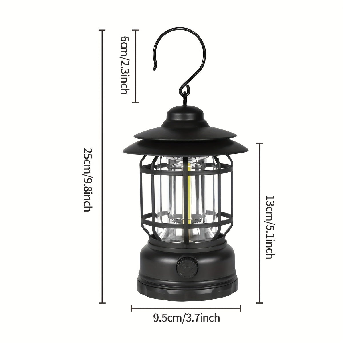 Rechargeable Lamp with Touch Dimming and Water-Resistant Retro Design - view 9