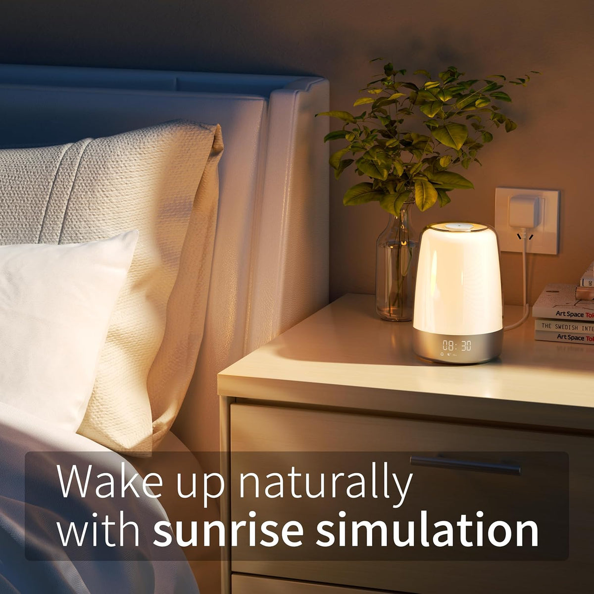 Wake Up Light with Sunrise Simulation and Rechargeable Battery - view 3