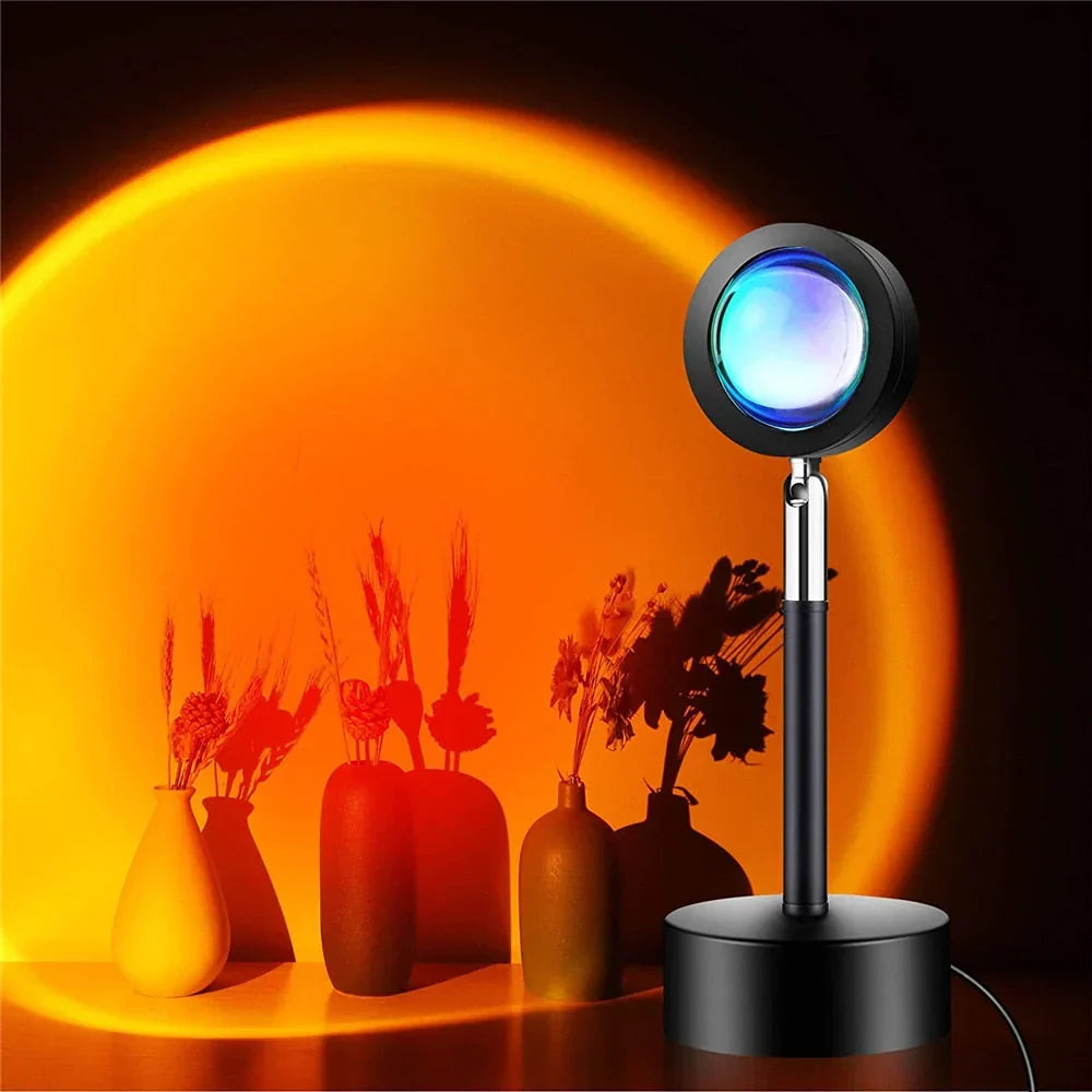 Sunset Lamp with 90° Rotating Head and USB Power for Bedroom
