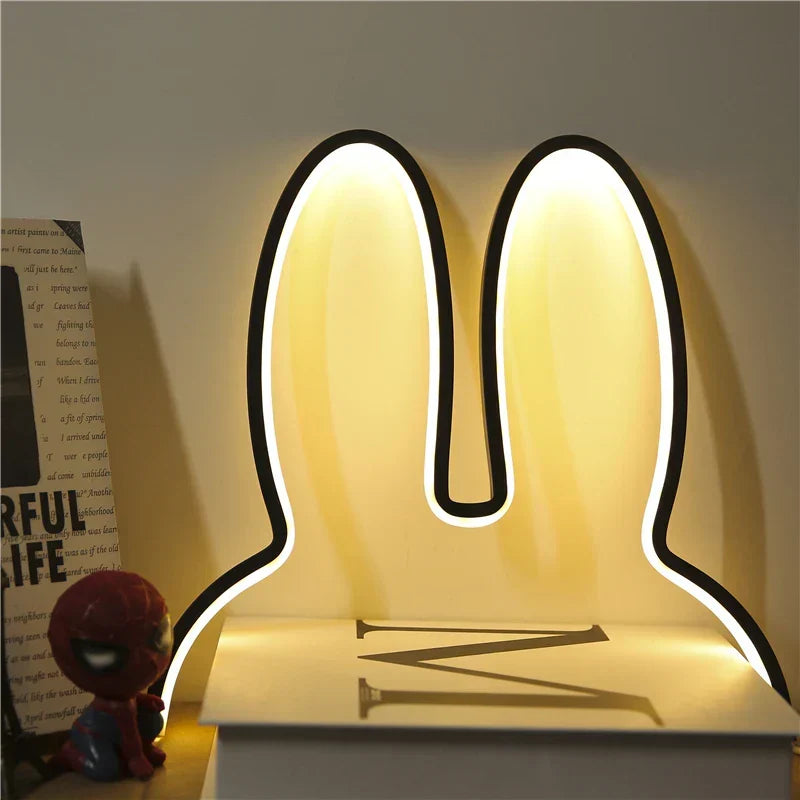 Night Light with Rabbit Design and USB Rechargeable Battery