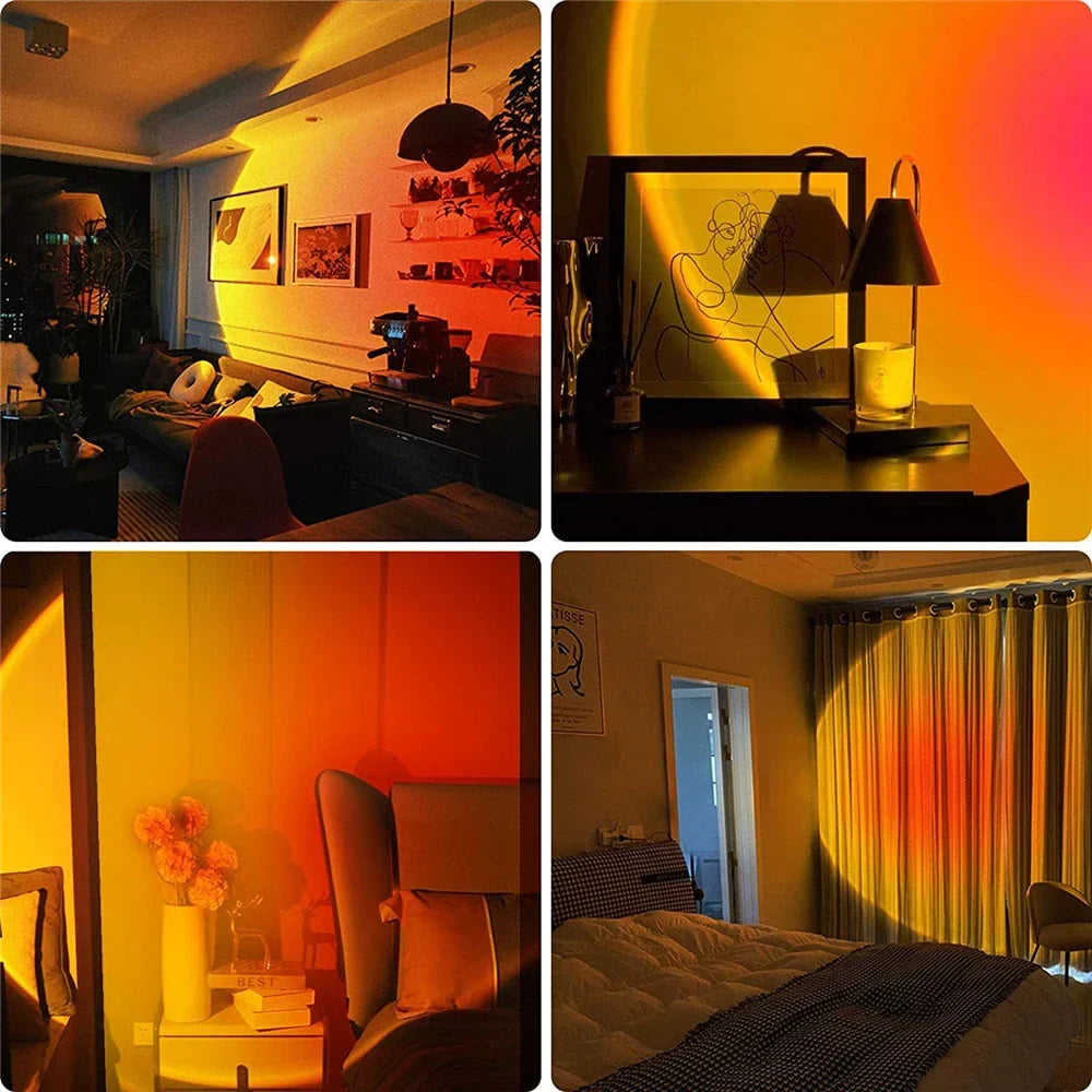 Sunset Lamp with 90° Rotating Head and USB Power for Bedroom - view 9