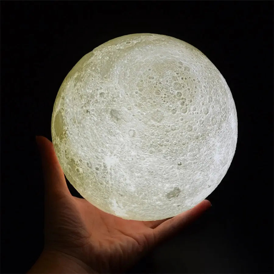 Moon Lamp with 16 Colour Touch Dimming and Wooden Stand - view 4