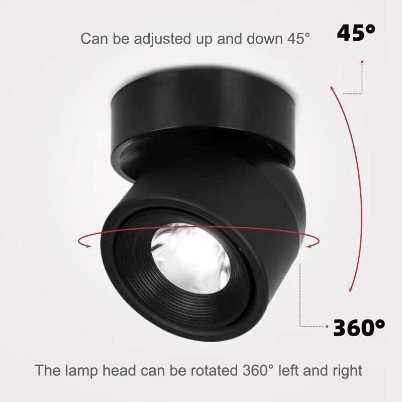 LED Light with 340° Rotating Spotlight Head and Dimmable Function