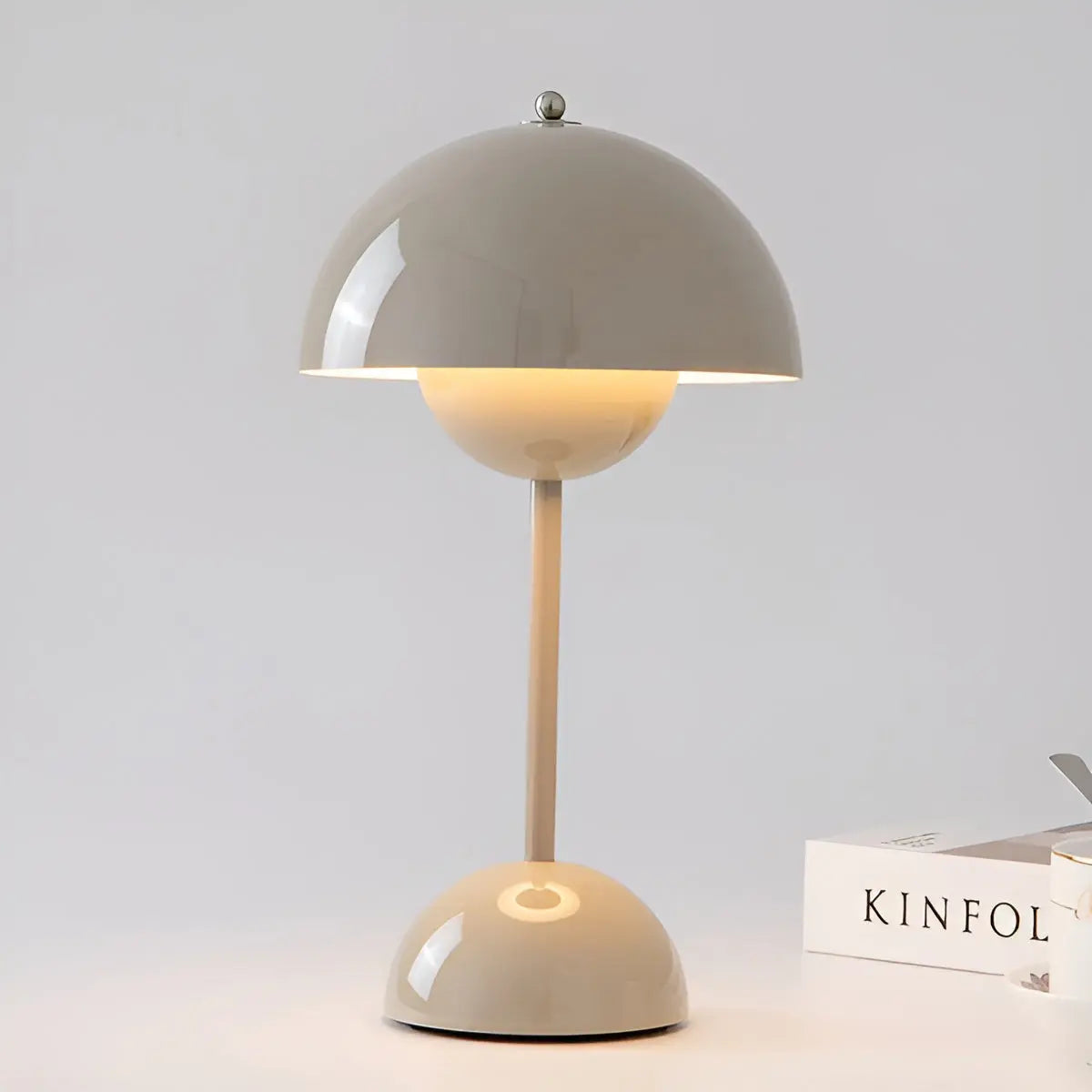 Table Lamp with Push Button Control and Adjustable Brightness