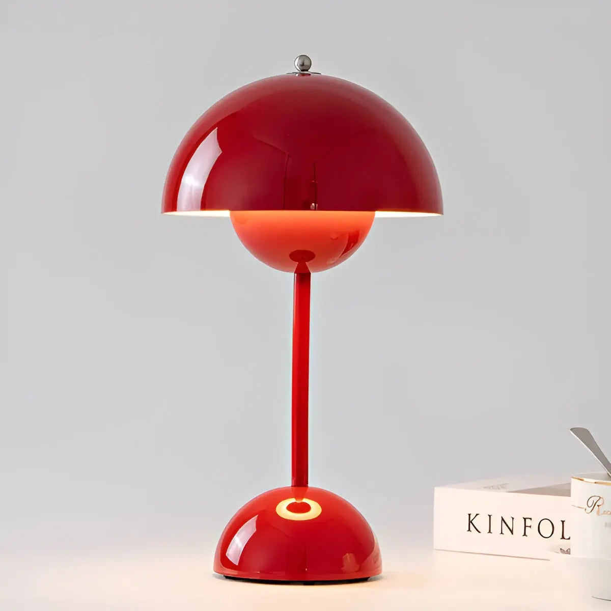 Table Lamp with Push Button Control and Adjustable Brightness