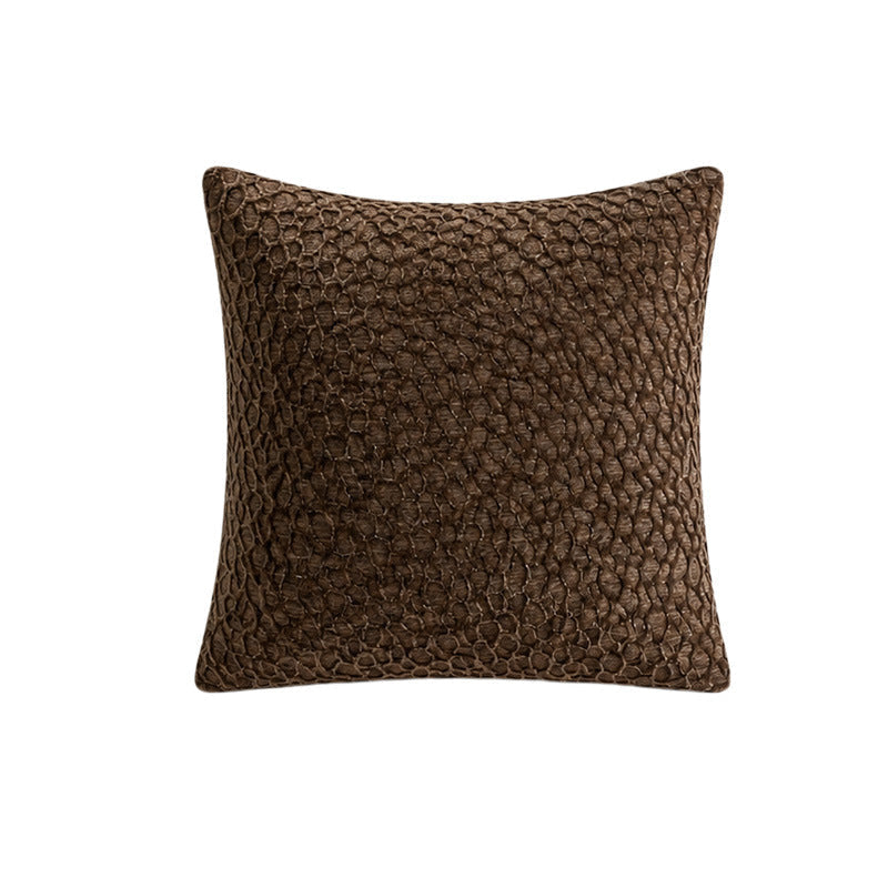 Cushion Covers in Chenille with Raised Pebble Texture, Washable