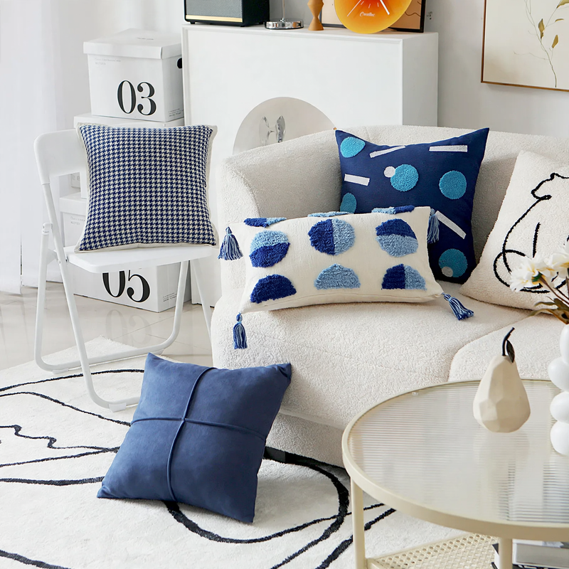 Cushion Covers with Houndstooth Pattern, Modern Minimalist Design
