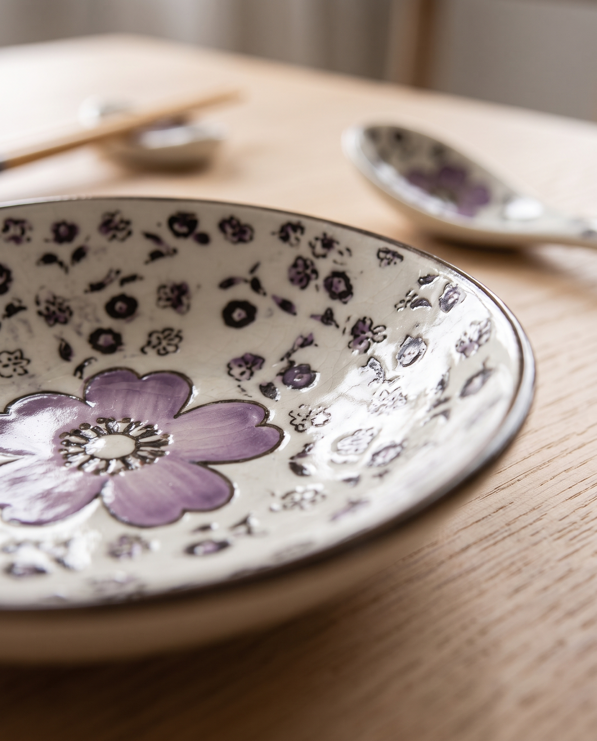 Dinnerware Sets with Hand-Painted Ceramic Cherry Blossom Design