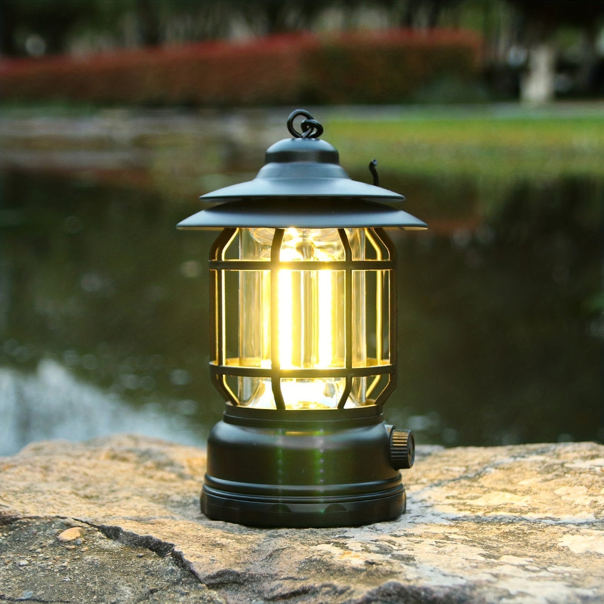 Rechargeable Lamp with Touch Dimming and Water-Resistant Retro Design - view 6