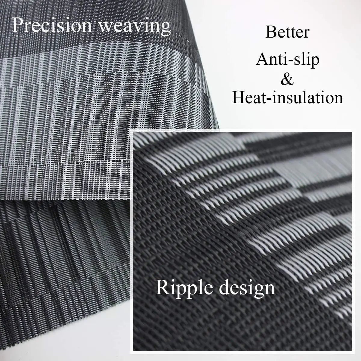 Placemats Washable and Heat-Resistant, Non-Slip Rectangular Design