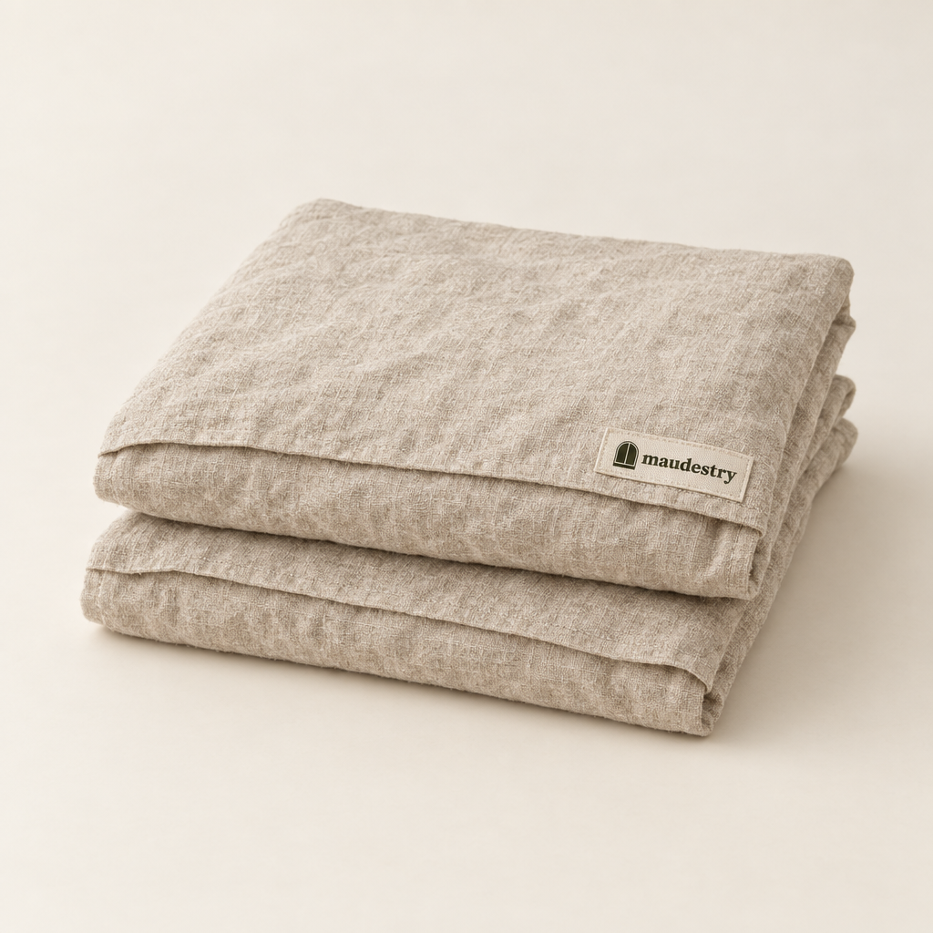 Satin Pillowcases, Stonewashed Linen with Envelope Closure