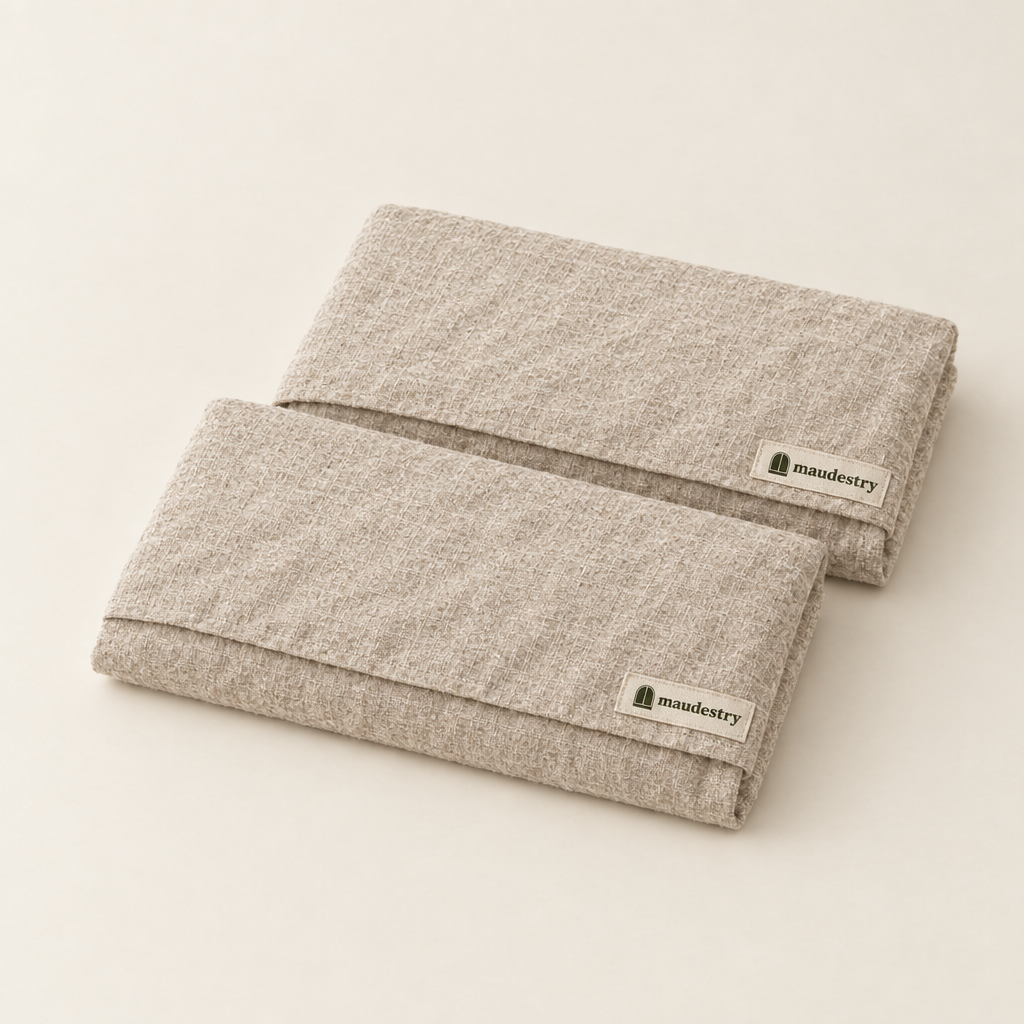Satin Pillowcases, Stonewashed Linen with Envelope Closure