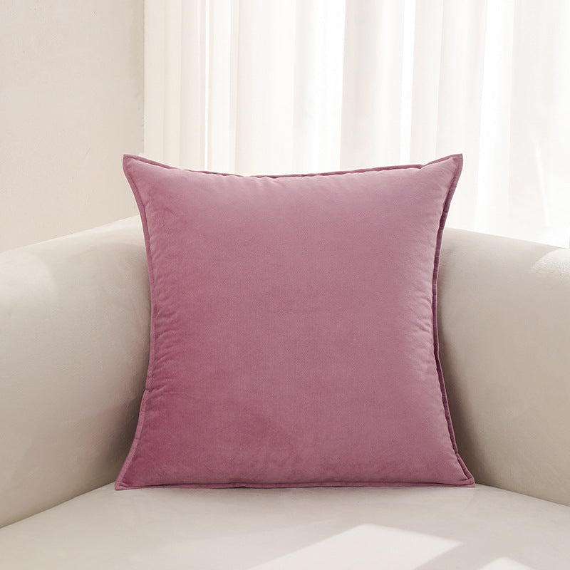 Velvet Cushions with Washable Covers, Square Plush Texture