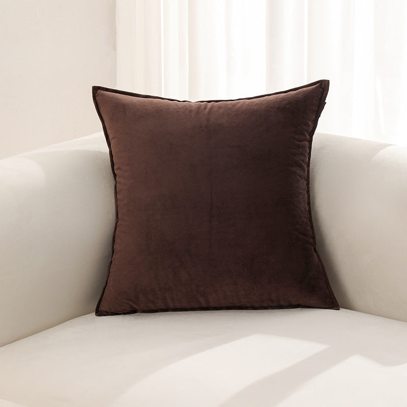 Velvet Cushions with Washable Covers, Square Plush Texture