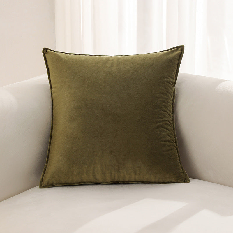 Velvet Cushions with Washable Covers, Square Plush Texture