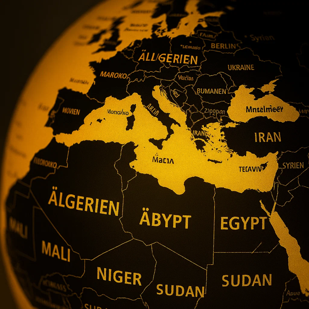 Schwebender LED-Globus mit Magnetaufhängung – Globuslampe mit C-Halter, beleuchtete Weltkarte, 4 Netzadapter EU/US/UK/AU