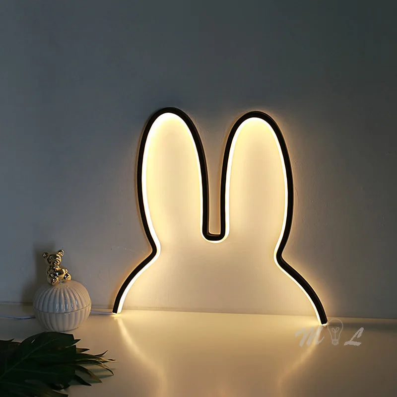 Night Light with Rabbit Design and USB Rechargeable Battery - view 2