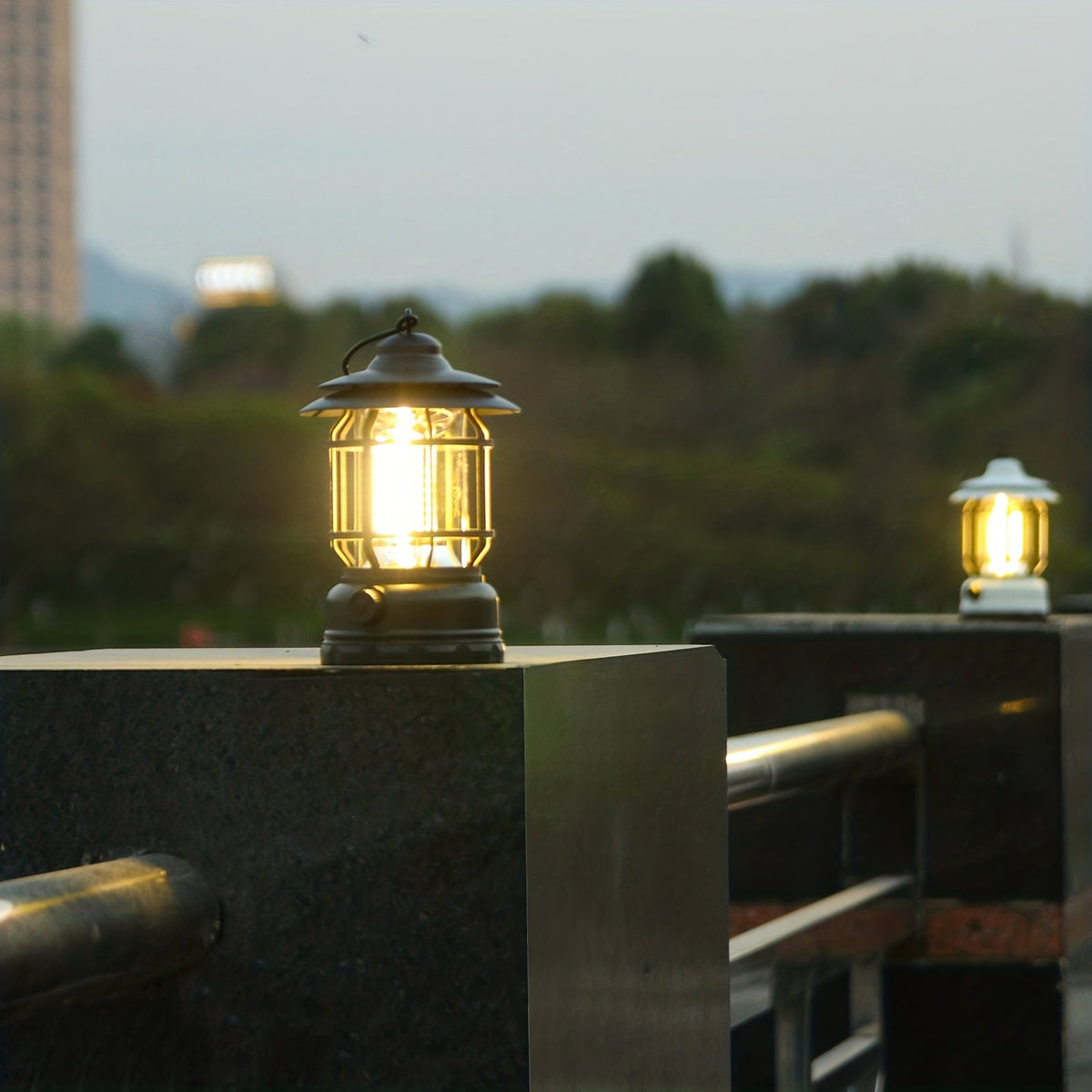 Rechargeable Lamp with Touch Dimming and Water-Resistant Retro Design - view 8