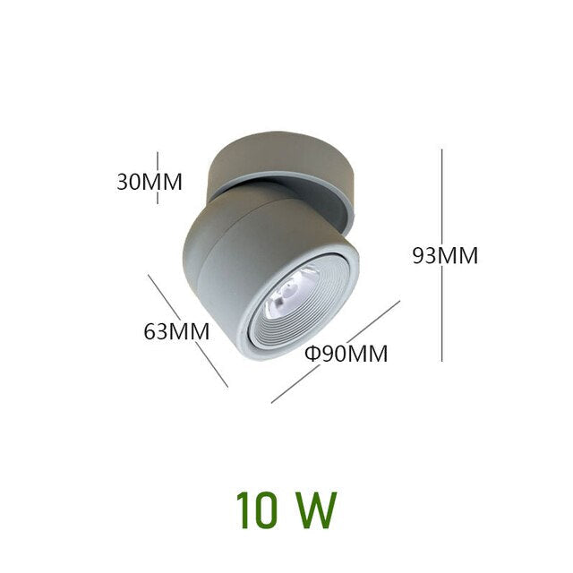 LED Light with 340° Rotating Spotlight Head and Dimmable Function
