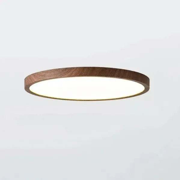 Flush Ceiling Light with Ultra-Thin Wood Effect Design