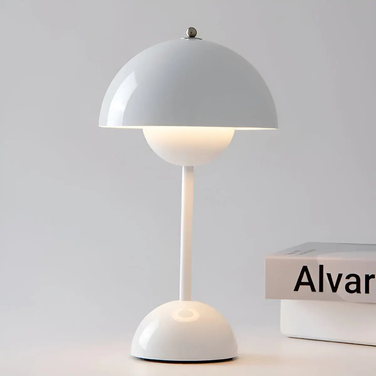 Table Lamp with Push Button Control and Adjustable Brightness