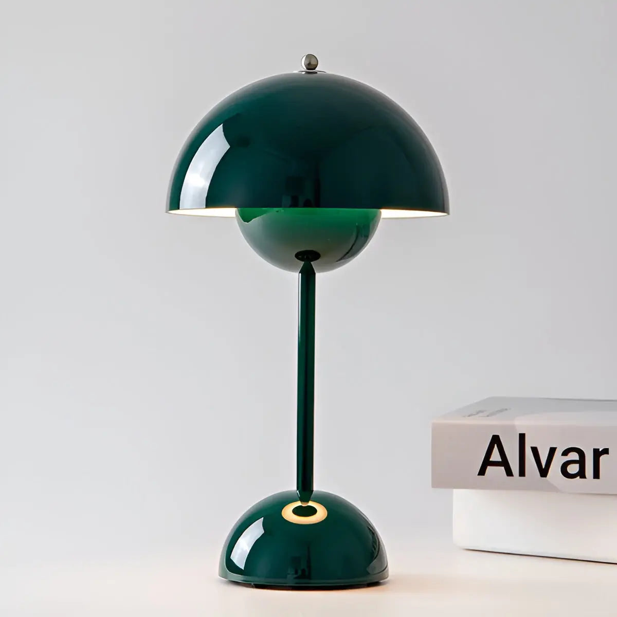 Table Lamp with Push Button Control and Adjustable Brightness
