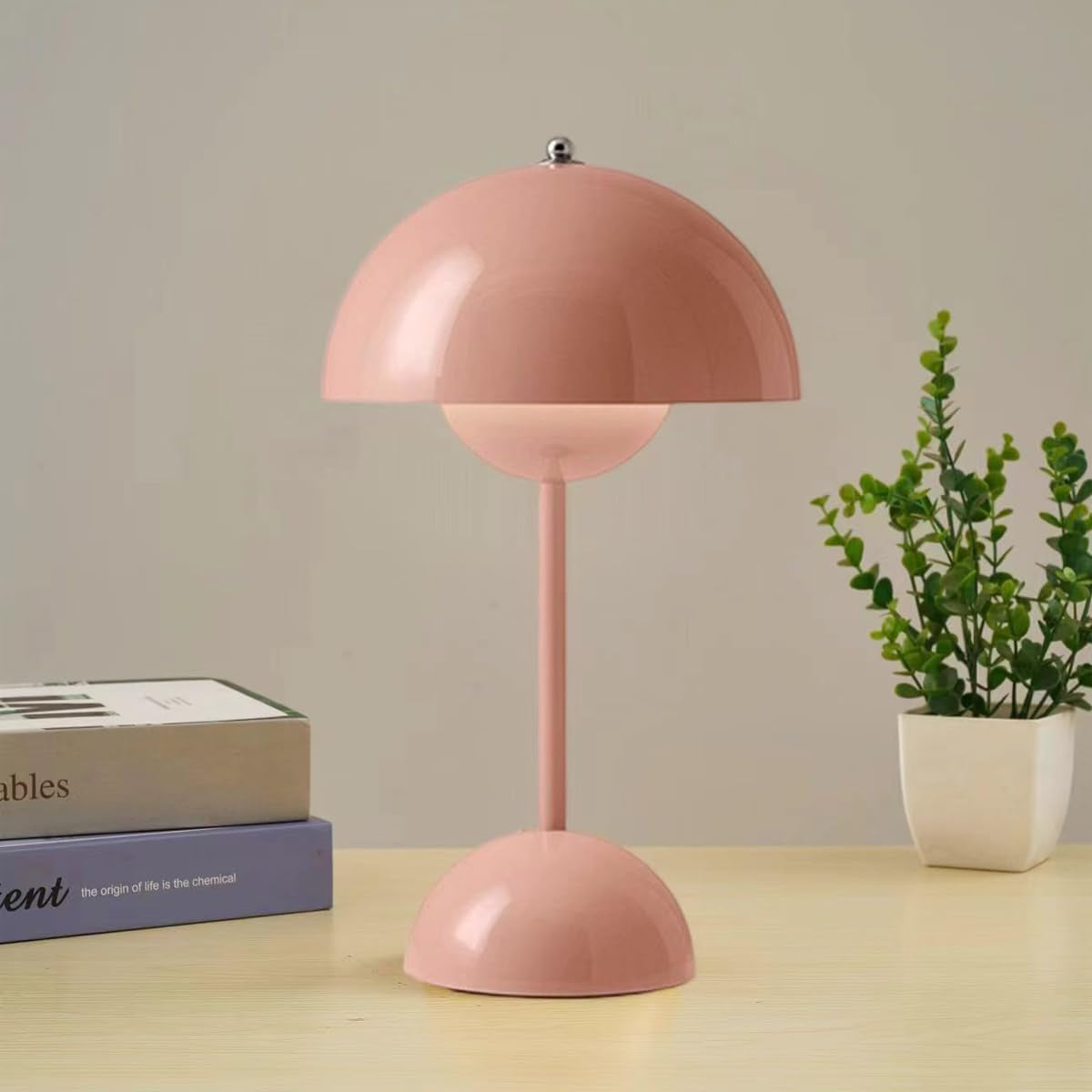 Table Lamp with Push Button Control and Adjustable Brightness