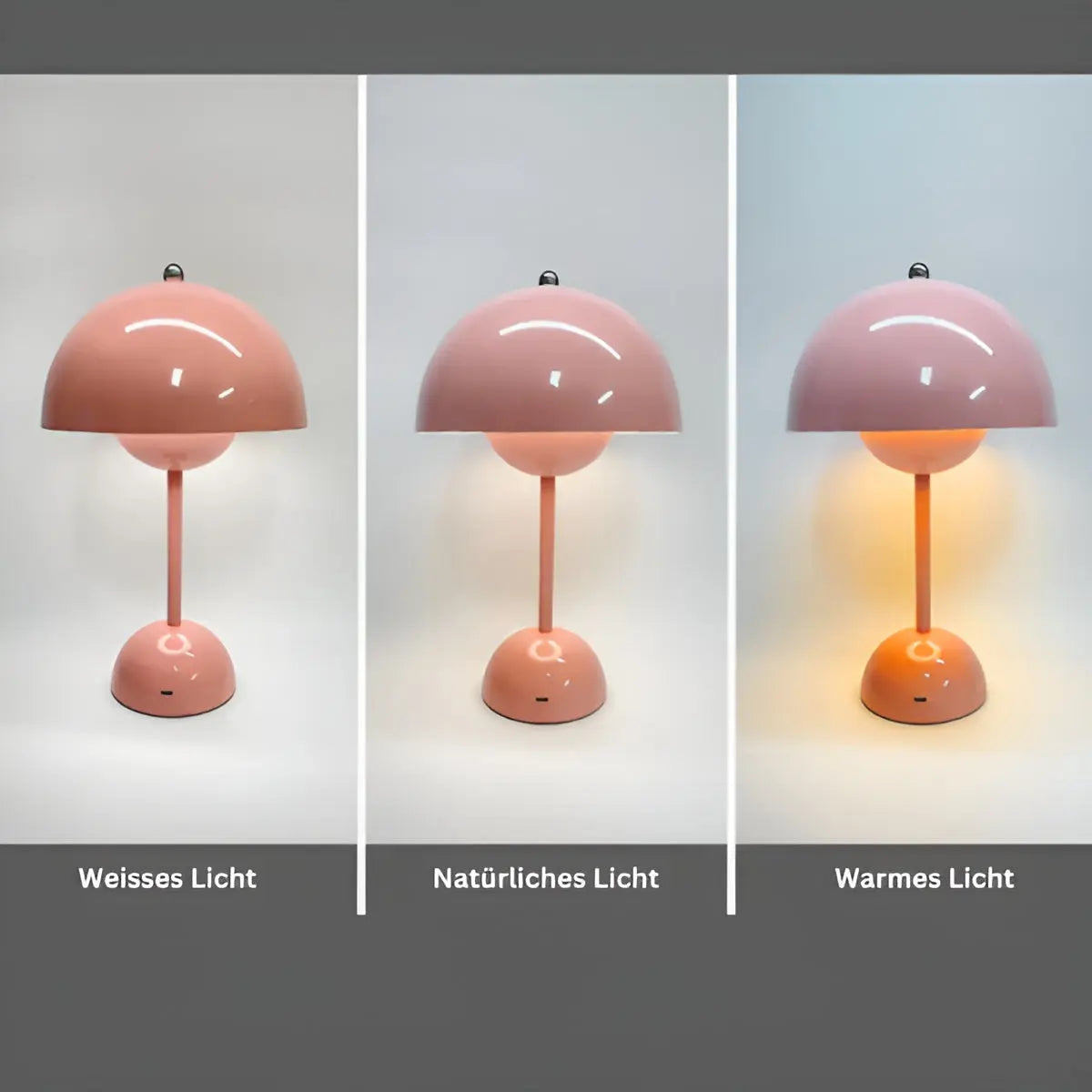 Table Lamp with Push Button Control and Adjustable Brightness