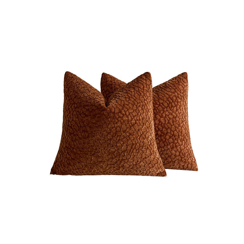 Cushion Covers in Chenille with Raised Pebble Texture, Washable