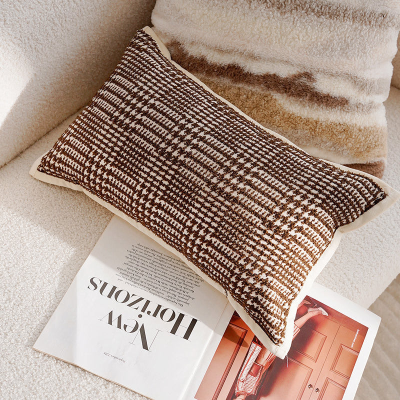 Cushion Covers in Linen Blend, Nordic Style and Striped Design