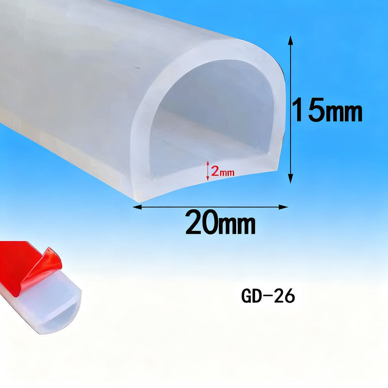Draught Excluder Self-Adhesive Silicone D-Profile Sealing Strip