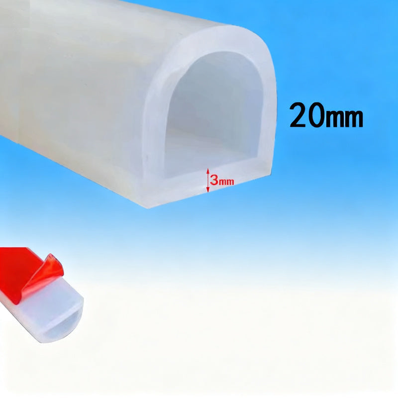 Draught Excluder Self-Adhesive Silicone D-Profile Sealing Strip