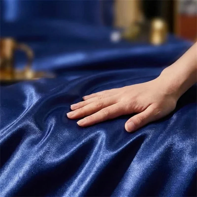 Duvet Covers with Silky Finish, Plain Machine-Washable Bedding
