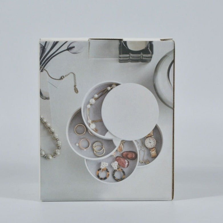 Jewellery Organiser with Swing-Out Compartments, Round Tiered Design