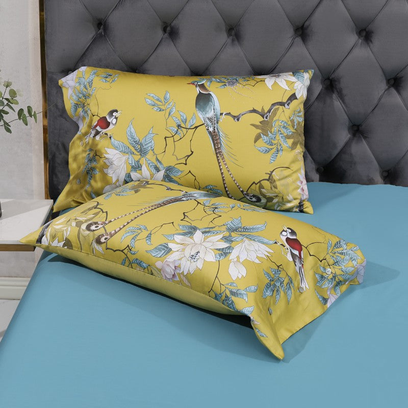 King Size Duvet Cover Set Egyptian Cotton 500 TC, Tropical Bird Print