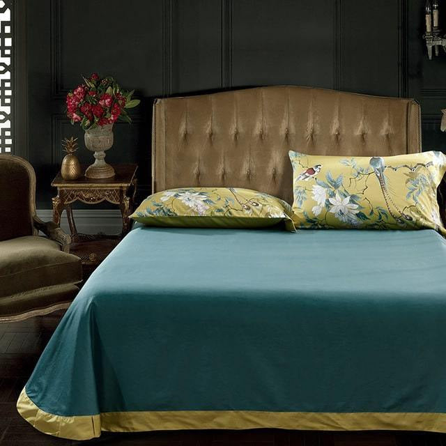 King Size Duvet Cover Set Egyptian Cotton 500 TC, Tropical Bird Print
