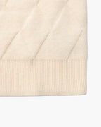 Men's Diamond-Knit Crewneck With Long Ribbed Cuffs - Beige
