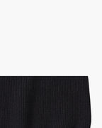 Men's Half-Zip Sweater With a Ribbed Stand Collar - Black