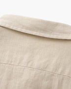 Men's Long-Sleeve Button Shirt With a Chest Pocket - Beige