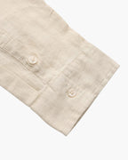Men's Long-Sleeve Button Shirt With a Chest Pocket - Beige