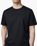 Men's Plain Crewneck T-Shirt With a Straight Hem - Black