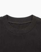 Men's Plain Crewneck T-Shirt With a Straight Hem - Black