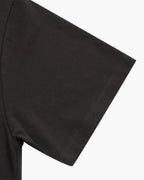 Men's Plain Crewneck T-Shirt With a Straight Hem - Black