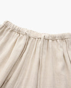 Men's Plain Drawstring Trousers With Straight Legs - Beige