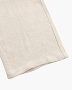 Men's Plain Drawstring Trousers With Straight Legs - Beige